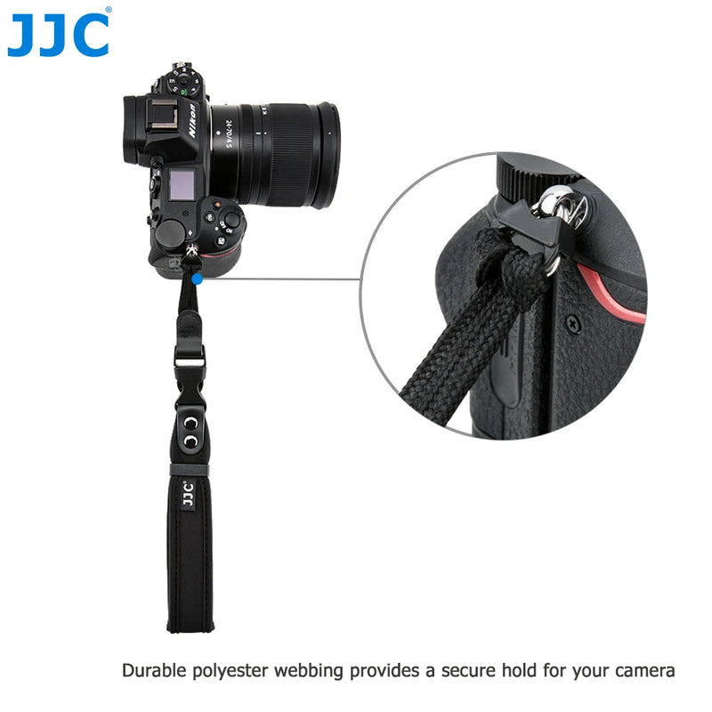 Adjustable Neoprene Camera Hand Strap with Quick Release for Olympus, Fuji, Nikon, Sony, and More