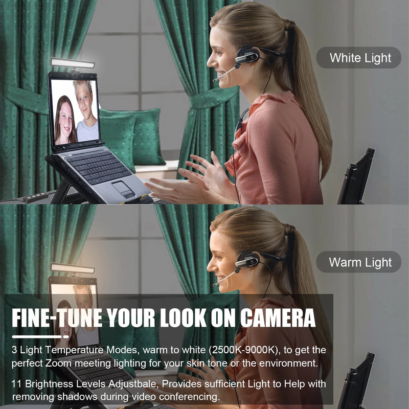 LUXCEO WS66 Webcam Light – Adjustable LED Panel for Zoom Calls, Streaming & Video Conferencing