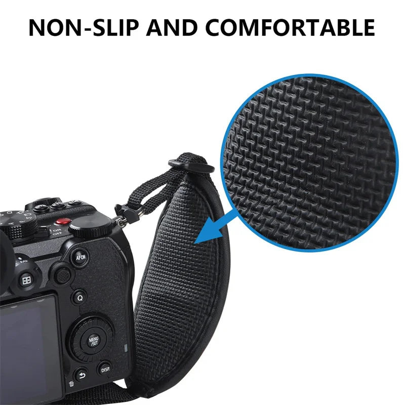 DIXSG Leather Hand Grip Wrist Strap for DSLR Cameras – Compatible with Nikon, Canon, Sony