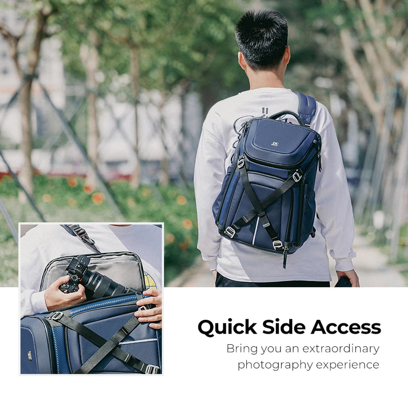 K&F Concept 25L Waterproof Camera Backpack – with Laptop Compartment & Tripod Holder