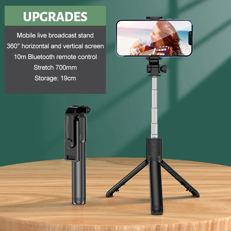 HONGDAK Bluetooth Selfie Stick Tripod – Extendable Phone Stand with Remote for Live Streaming