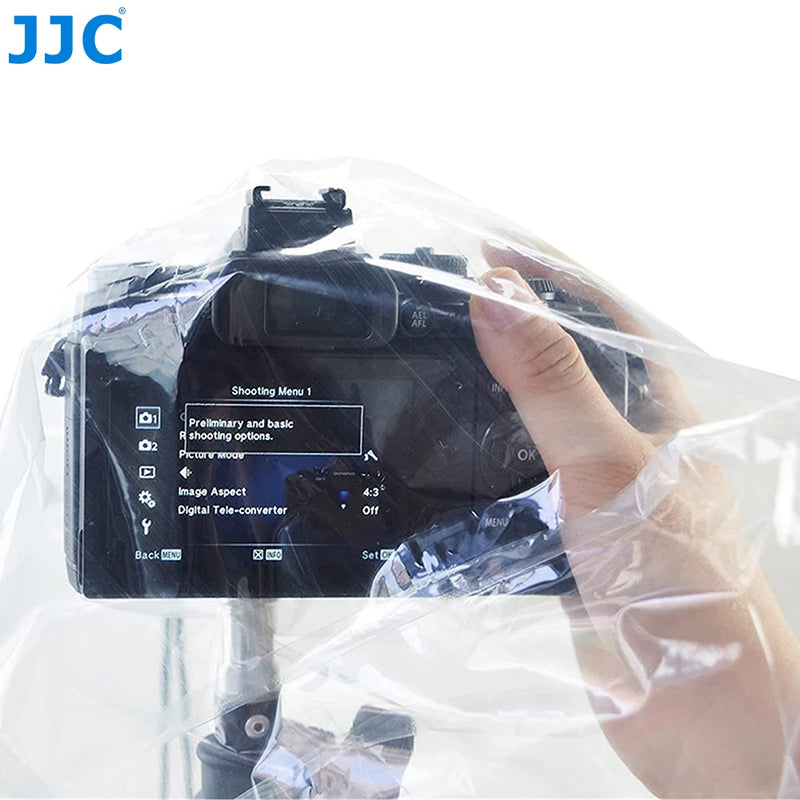 JJC 2-Pack Waterproof Camera Cover – Rain & Dust Protection for Canon, Nikon, Sony, Panasonic DSLR