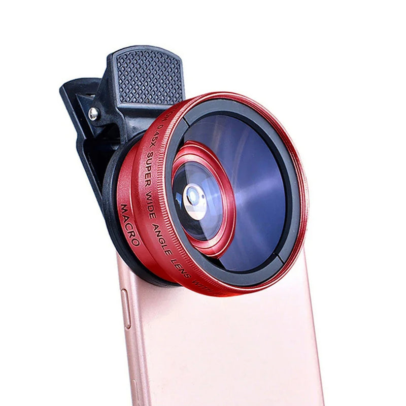 TIDOVE 2-in-1 37mm Wide-Angle & Macro HD Lens Clip – 0.45x 49UV Super Wide for iPhone & Smartphones