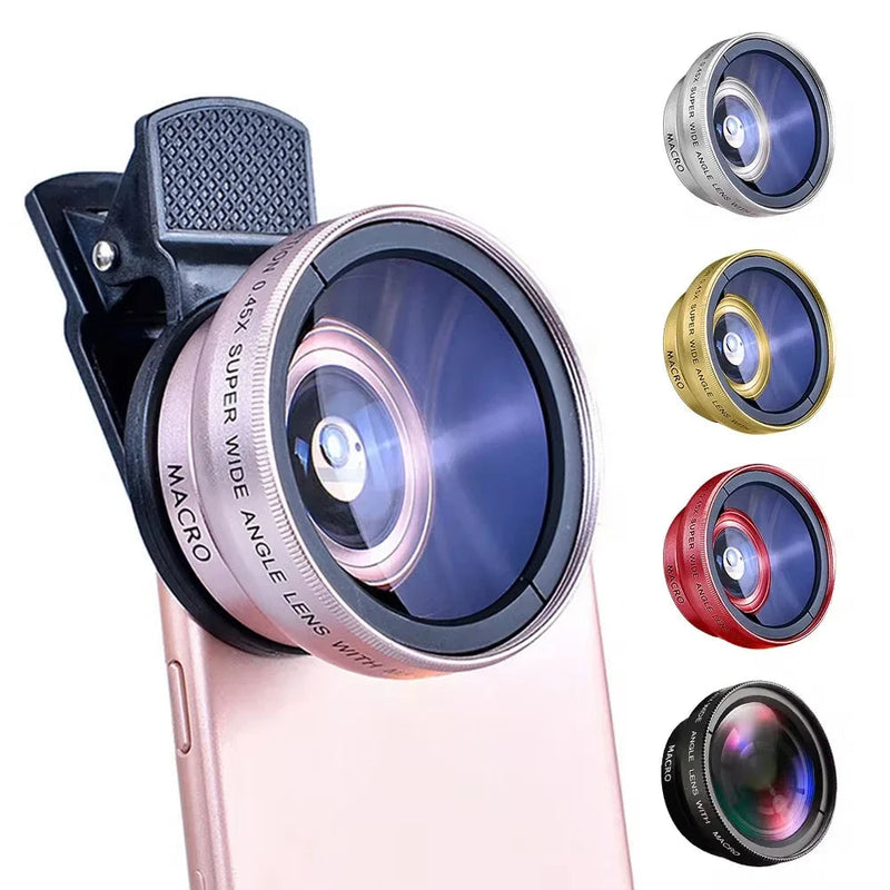 TIDOVE 2-in-1 37mm Wide-Angle & Macro HD Lens Clip – 0.45x 49UV Super Wide for iPhone & Smartphones