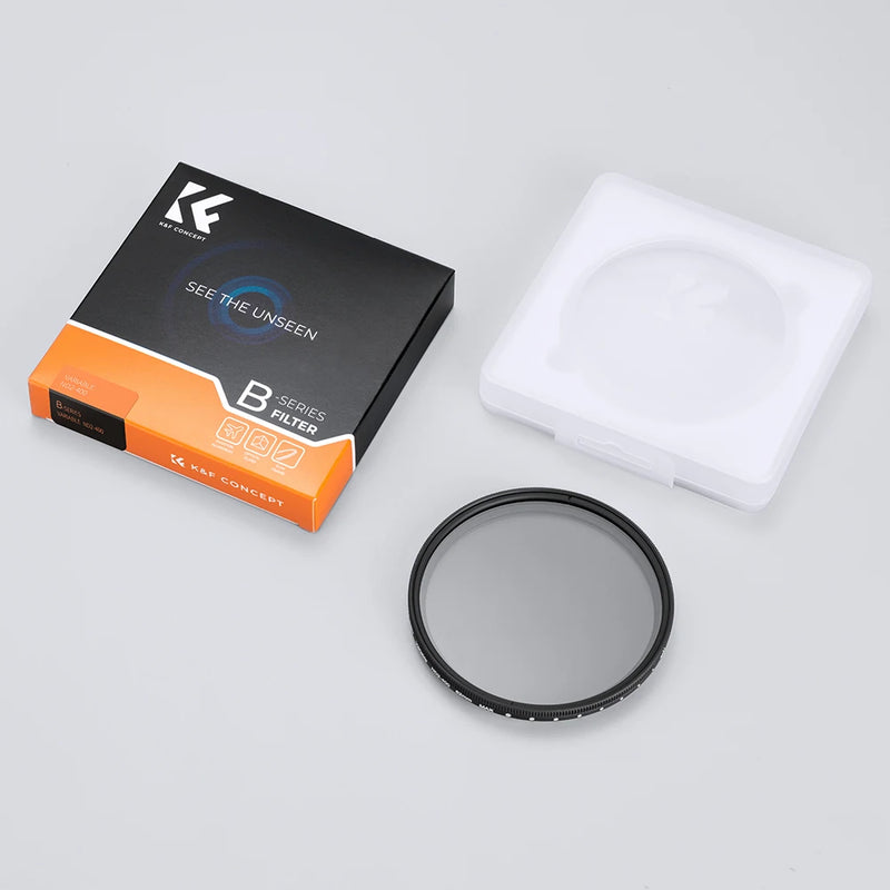 K&F Concept Variable ND2-ND400 Filter – 9-Stop Neutral Density Lens Filter, B Series (37mm-82mm)