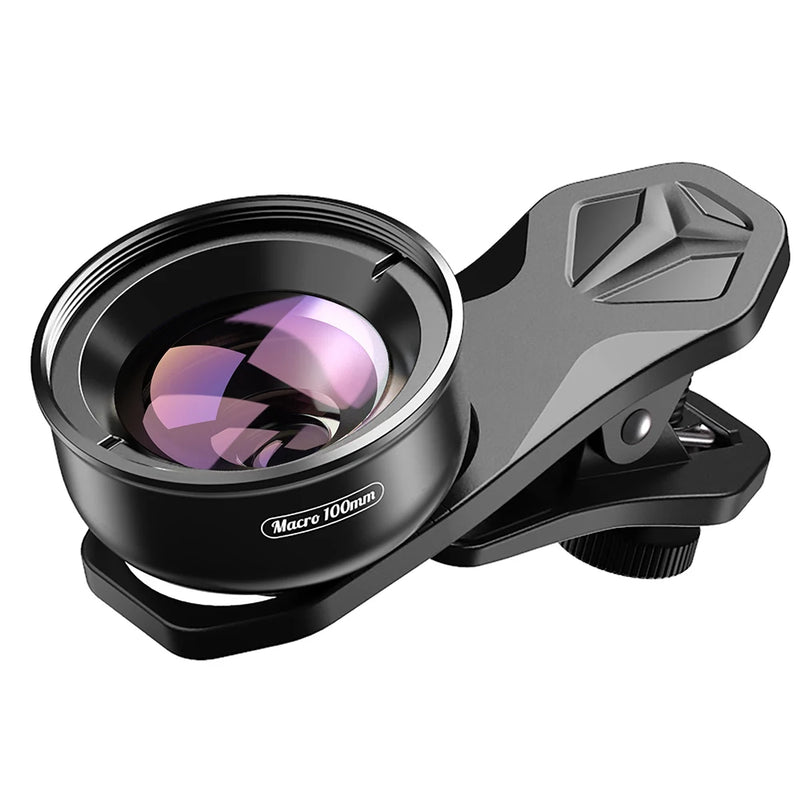 APEXEL 100mm Macro Lens for Mobile Phones, Professional HD Close-Up Camera Lens for iPhone & Android