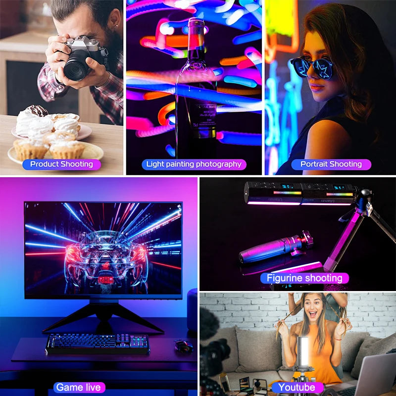 i-Light Mini RGB Tube Light – Handheld LED Photography Stick 2500-9000K for Vlog & YouTube Magnetic