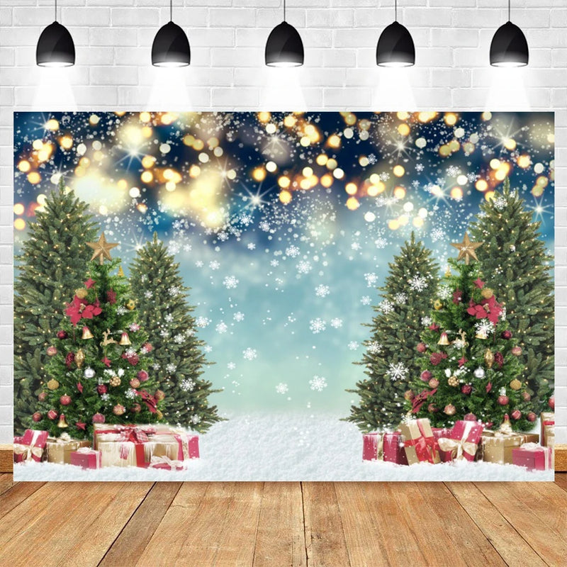 Winter Forest Photography Backdrop for Christmas, Kids, and Baby Photoshoots Landscape Background