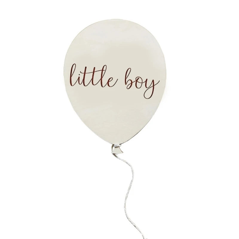 KLV Baby Wooden Balloon Milestone Card – 1-12 Month Newborn Photography Prop & Birthday Gift