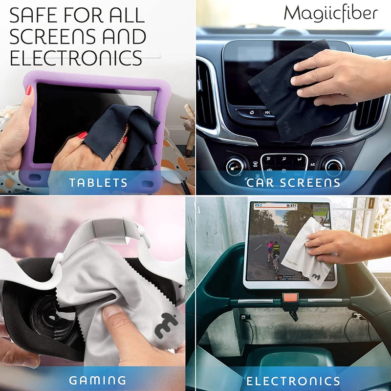 MagicFiber Microfiber Cleaning Cloths – 2-Pack for Phones, Glasses, Lenses, Screens, and More