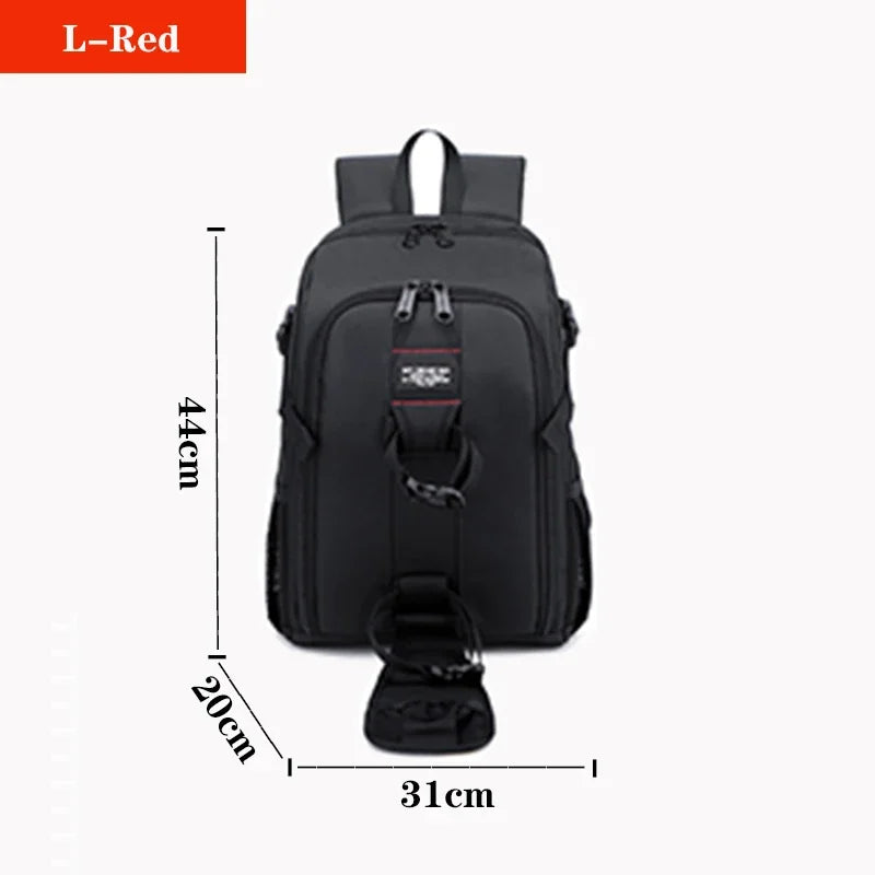 Large Capacity Waterproof Camera Backpack – DSLR/Tripod Photo Bag with Rain Cover