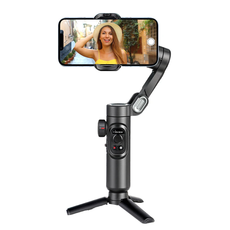 AOCHUAN XE 3-Axis Handheld Gimbal Stabilizer – Smartphone Stabiliser with Light & Face Tracking