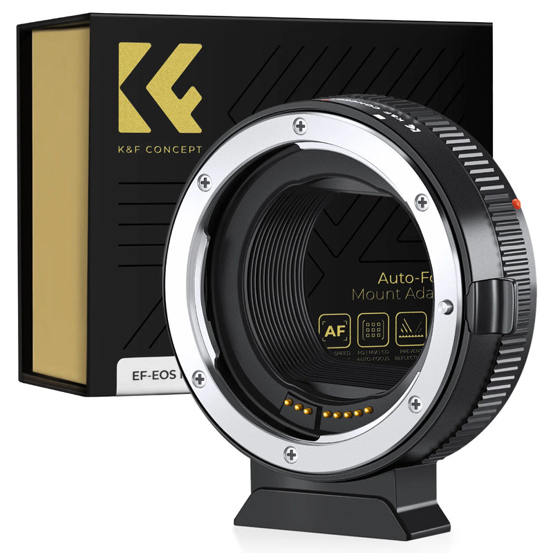 K&F Concept EF to RF II Focus Adapter – EF/EFS Lens to Canon EOS R, R10, RP, R3, R5, R6, R7, R8, R10