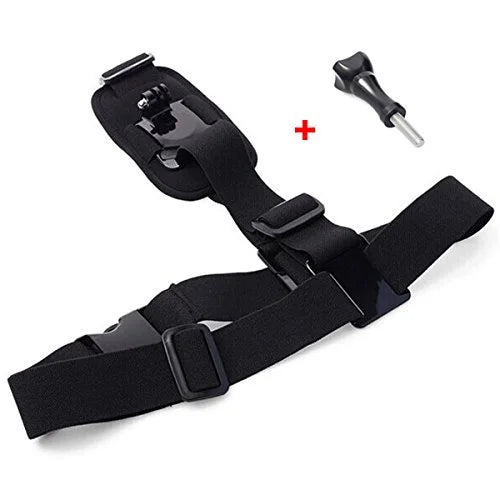 Shoulder Strap Mount – Adjustable Harness for GoPro, Insta360, DJI, SJCAM, Sports Cameras