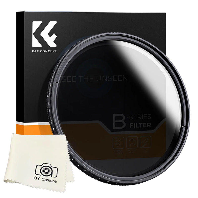 K&F Concept Variable ND2-ND400 Filter – 9-Stop Neutral Density Lens Filter, B Series (37mm-82mm)