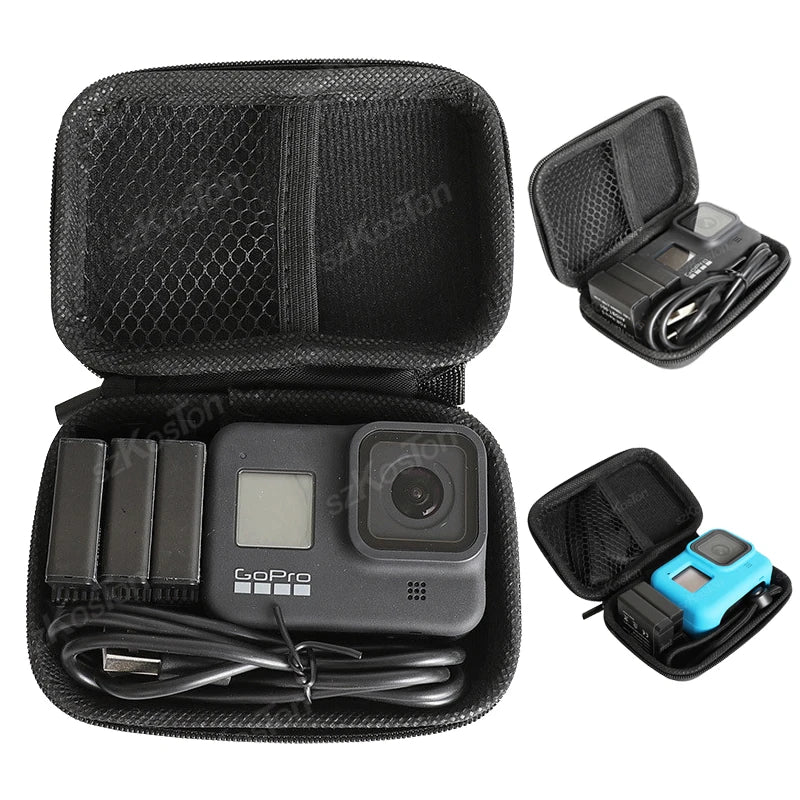 Portable Case for GoPro Hero 13/12/11/10/9/8 – Travel Bag for DJI Osmo, Insta360 & Action Cameras