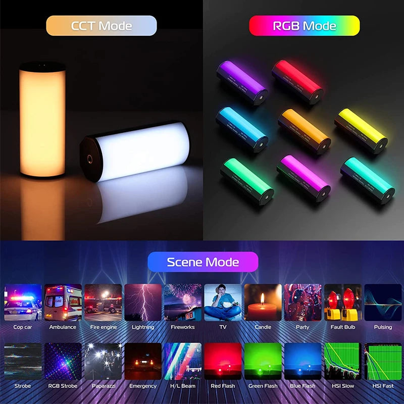 i-Light Mini RGB Tube Light – Handheld LED Photography Stick 2500-9000K for Vlog & YouTube Magnetic