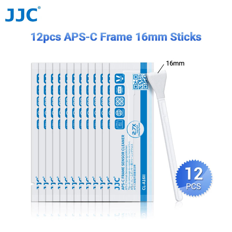 JJC APS-C & Full Frame Sensor Cleaning Swabs – 12-Pack CCD/CMOS DSLR Camera, Lens, LCD, Cleaning Kit