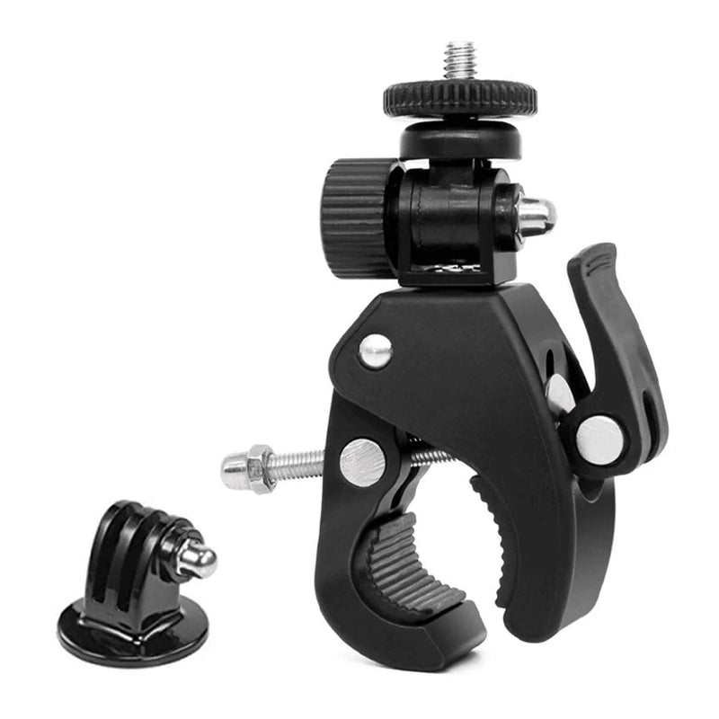 HONGDAK Motorcycle & Bicycle Double Bracket – For Insta360 One X2/X3, GoPro 11/10/9, and Cameras