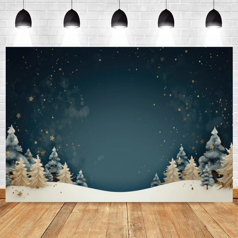 Winter Forest Photography Backdrop for Christmas, Kids, and Baby Photoshoots Landscape Background