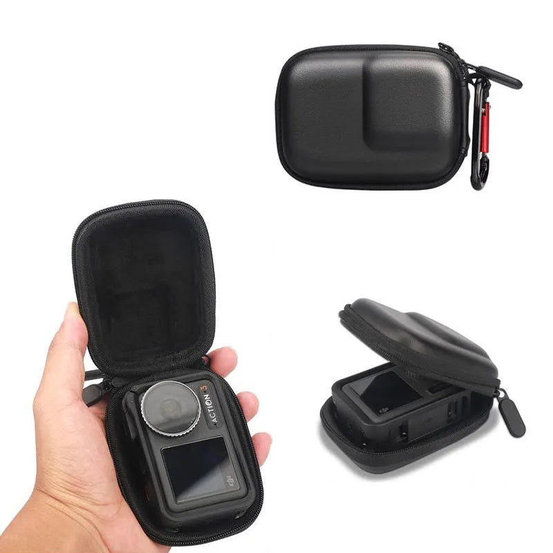 Accessory Kit for DJI Osmo Action 4 – Tempered Glass, Mini Carrying Bag, Lens Cap, Windslayer Foam