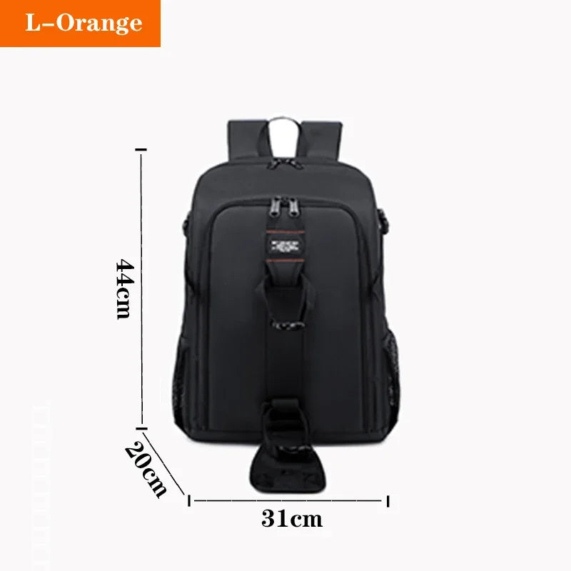 Large Capacity Waterproof Camera Backpack – DSLR/Tripod Photo Bag with Rain Cover