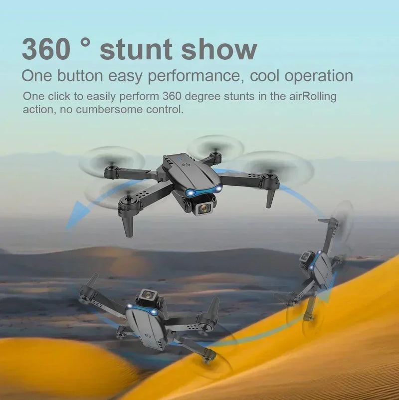 E99 Pro 4K Drone – Dual Camera, Quadcopter, WiFi FPV, Altitude Hold, One-Key Takeoff, 360° Flip