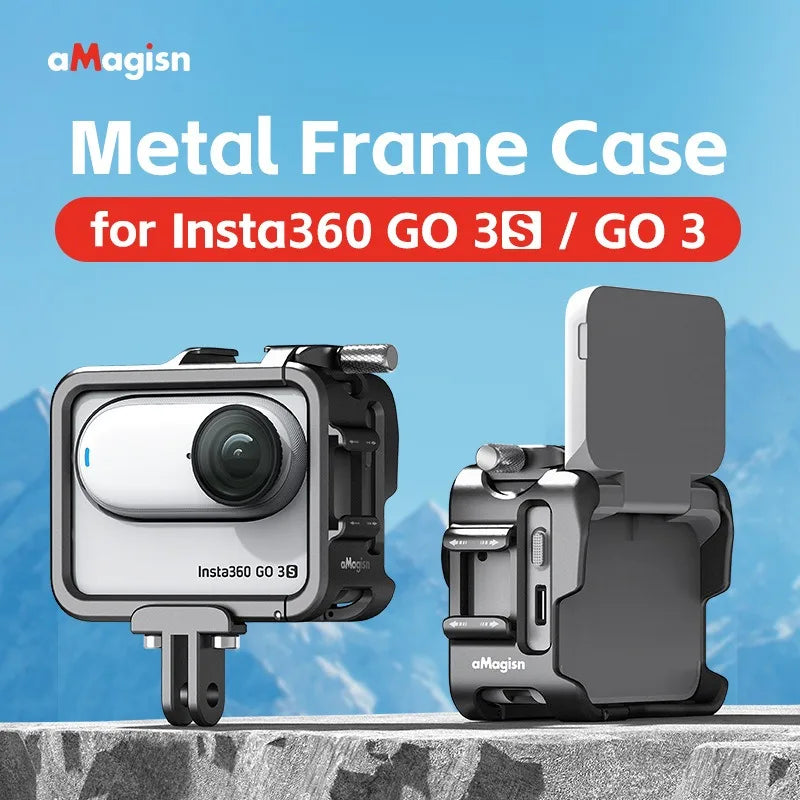 Metal Rabbit Cage Lightweight Protective Bezel for Insta360 GO 3S / GO 3 Sports Action Camera