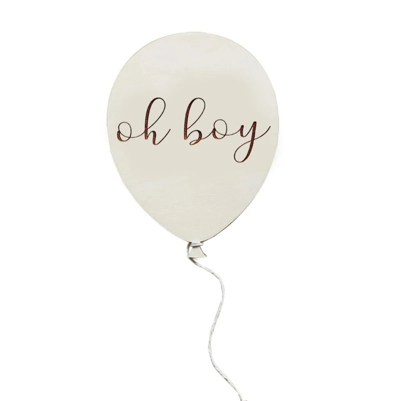 KLV Baby Wooden Balloon Milestone Card – 1-12 Month Newborn Photography Prop & Birthday Gift