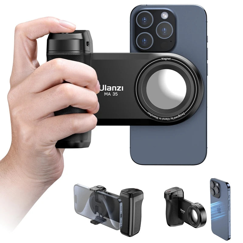 Ulanzi MA35 MagSafe Camera Grip – Bluetooth Shutter & Stabilizer for Vertical & Horizontal Shooting