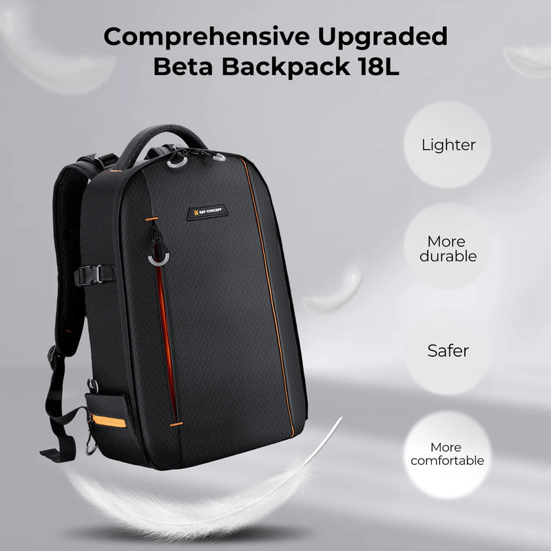 K&F Concept Professional Camera Backpack – Waterproof DSLR Bag for 15.6" Laptop, Lenses, Tripod