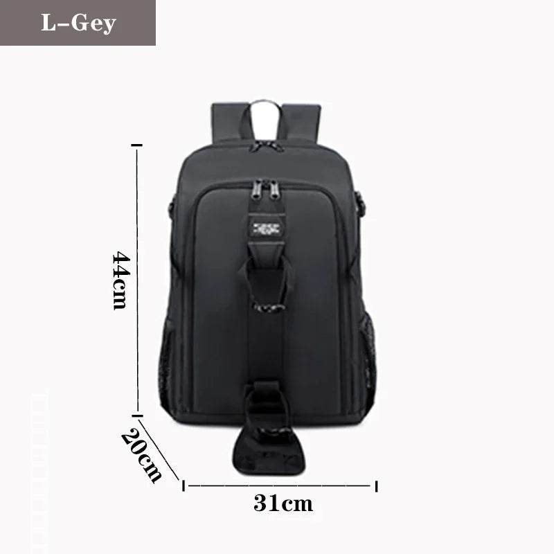 Large Capacity Waterproof Camera Backpack – DSLR/Tripod Photo Bag with Rain Cover