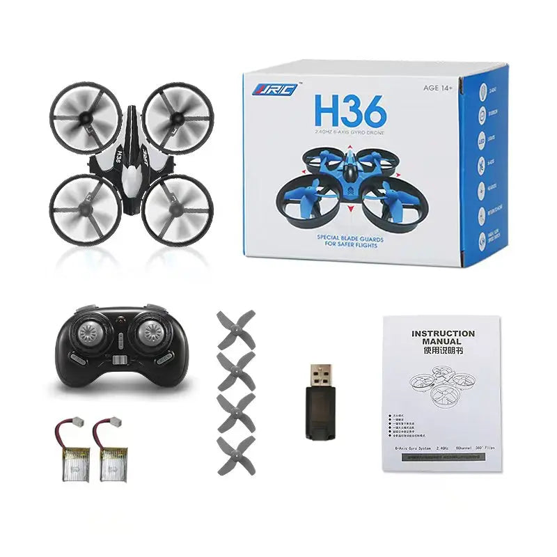 JJRC H36 Mini RC Drone – 6-Axis Gyro, Headless Mode, 360° Flip, One-Key Return, Kids' Quadcopter Toy