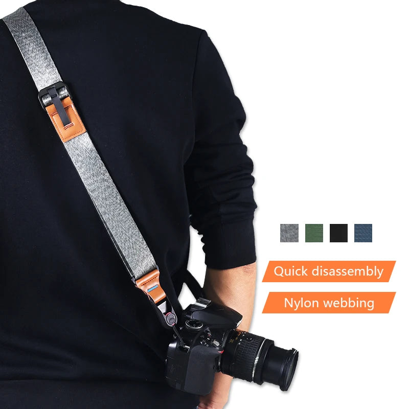 BACKPACKER Nylon Camera Strap – Adjustable Quick-Release Shoulder Sling for Nikon Canon SLR DSLR