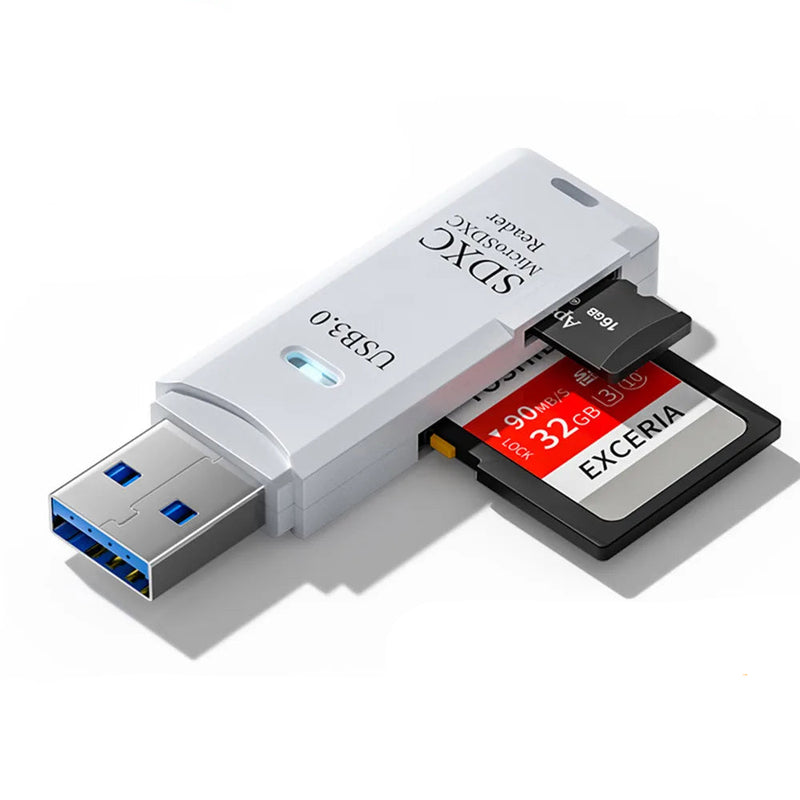 ELOUGH 2-in-1 USB 3.0 Card Reader – High-Speed Micro SD & TF Memory Card Adapter for PC & Laptop